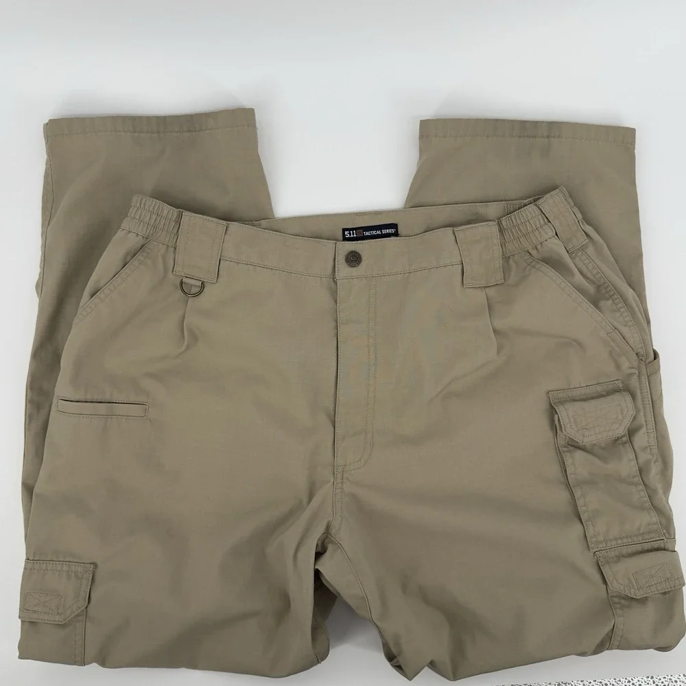 5.11 Tactical Cargo Pants Mens 40x30 Khaki Ripstop Utility Workwear‎ Gorpcore